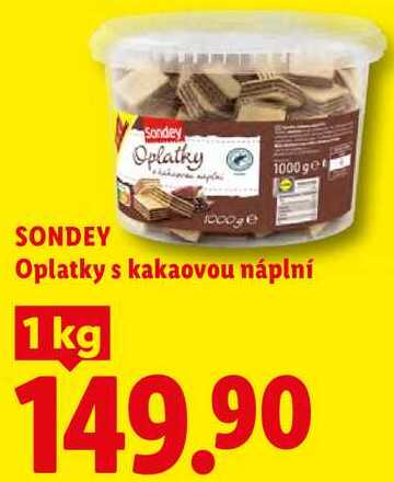 SONDEY Oplatky s kakaovou náplní, 1 kg