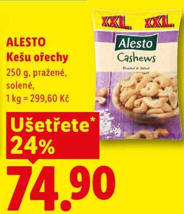 ALESTO Kešu ořechy, 250 g
