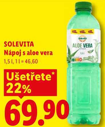 SOLEVITA Nápoj s aloe vera, 1,5 l