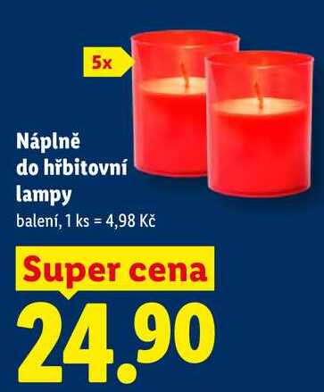 Náplně do hřbitovní lampy, 5 ks