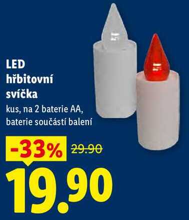 LED hřbitovní svíčka