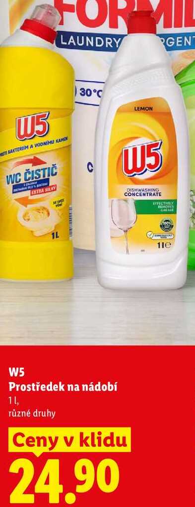 W5 Prostředek na nádobí, 1 l