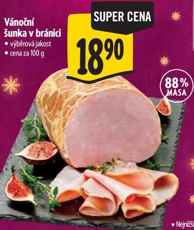 Vánoční šunka v bránici, cena za 100 g