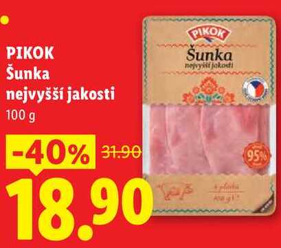 PIKOK Šunka nejvyšší jakosti, 100 g