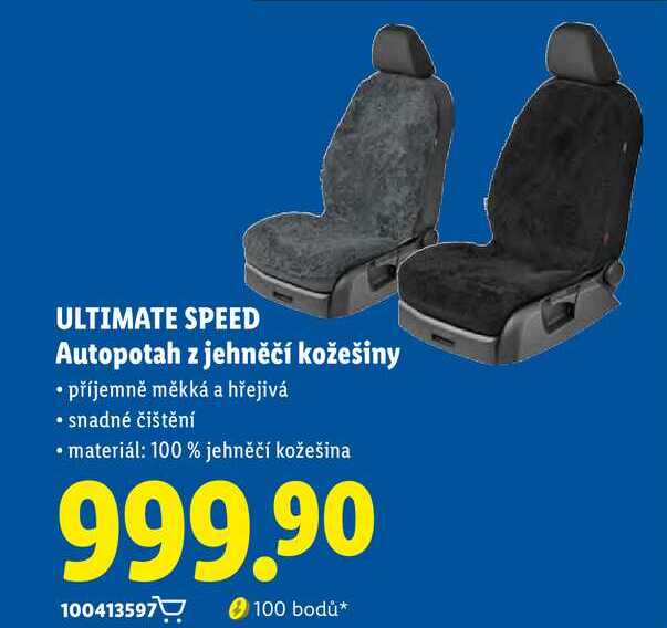 ULTIMATE SPEED Autopotah z jehněčí kožešiny