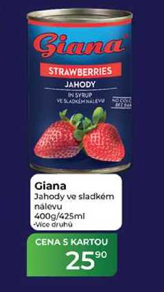 Giana Jahody ve sladkém nálevu 400g/425ml