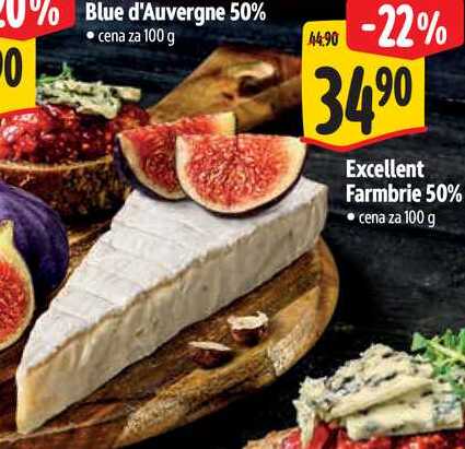 Excellent Farmbrie 50%, cena za 100 g