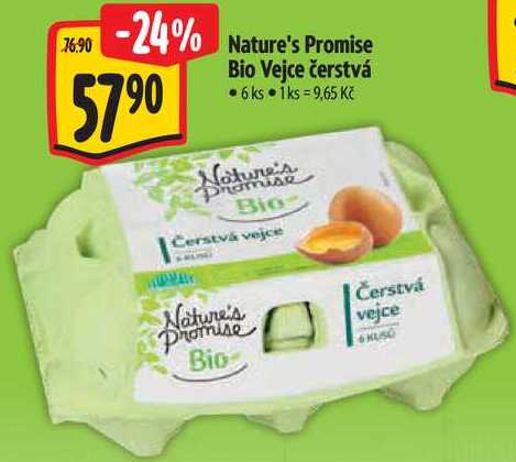Nature's Promise Bio Vejce čerstvá, 6 ks