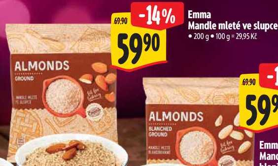 Emma Mandle mleté ve slupce, 200 g