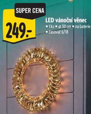 LED vánoční věnec