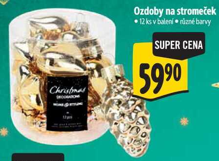 Ozdoby na stromeček, 12 ks 