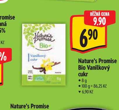 Nature's Promise Bio Vanilkový cukr 8g