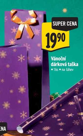Vánoční dárková taška na láhev