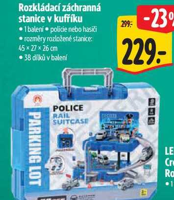 Rozkládací záchranná stanice v kufříku 1 balení policie nebo hasiči