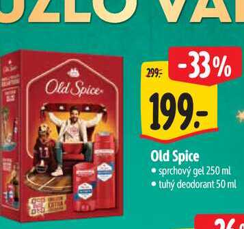  Old Spice  sprchový gel 250 ml + tuhý deodorant 50 ml 