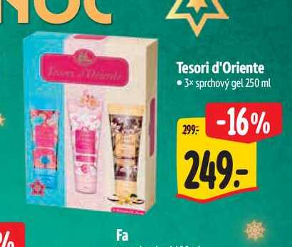 Tesori d'Oriente 3x sprchový gel 250 ml