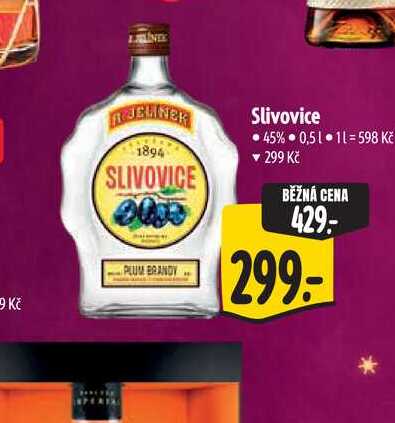 Slivovice 45% 0,5 l