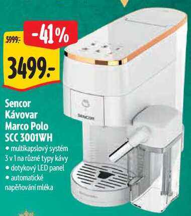 Sencor Kávovar Marco Polo SCC 3001WH