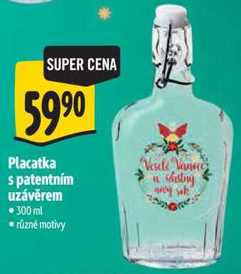 Placatka s patentním uzávěrem