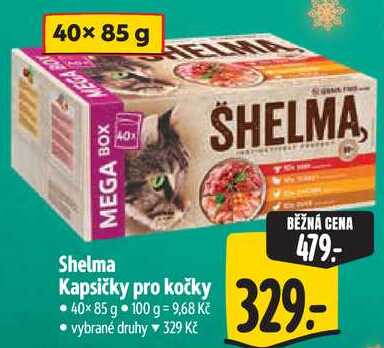 Shelma Kapsičky pro kočky, 40x 85 g