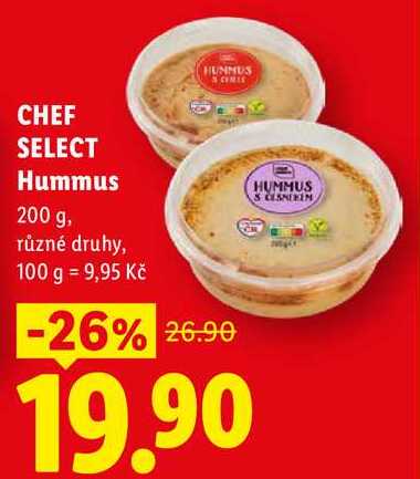 CHEF SELECT Hummus, 200 g, různé druhy