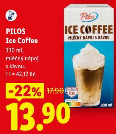 PILOS Ice Coffee 330 ml, mléčný nápoj s kávou