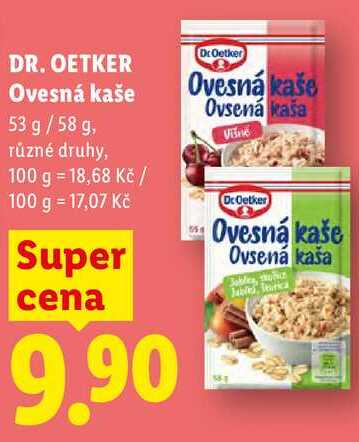 DR. OETKER Ovesná kaše, 53 g/58 g