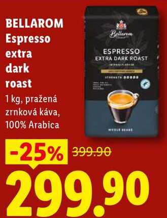BELLAROM Espresso extra dark roast, 1 kg, pražená zrnková káva