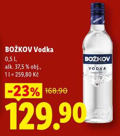BOŽKOV Vodka, 0,5 1, alk. 37,5 % obj.