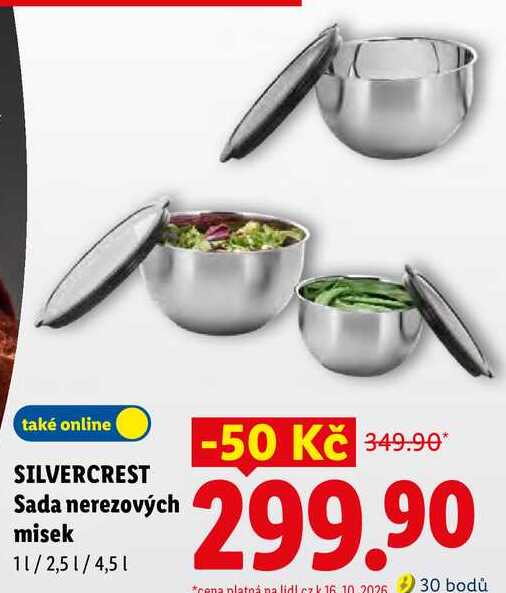 SILVERCREST Sada nerezových misek
