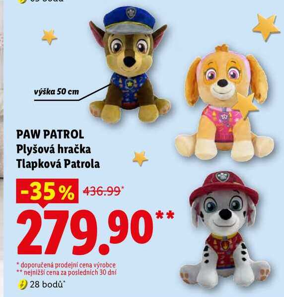 PAW PATROL Plyšová hračka Tlapková Patrola 