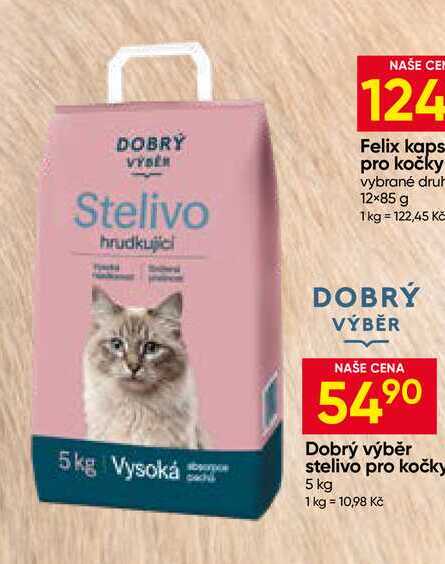 Dobrý výběr stelivo pro kočky 5 kg