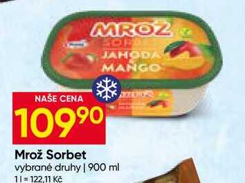 Mrož Sorbet vybrané druhy 900 ml