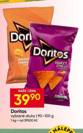 Doritos vybrané druhy 90-100 g