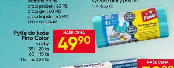 Fino Pytle na odpadky 60l 15 ks