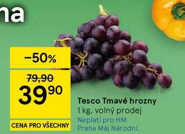 Tesco Tmavé hrozny, 1 kg 