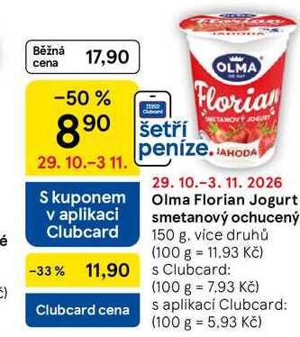 Olma Florian Jogurt smetanový ochucený, 150 g