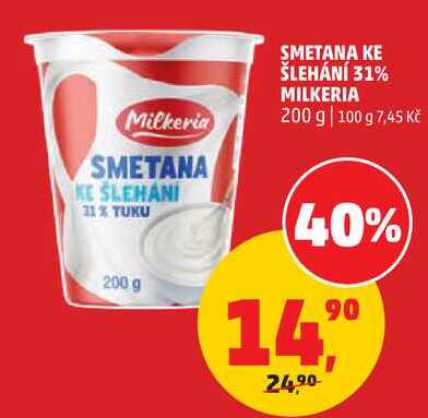 Smetana ke šlehání 200g v akci