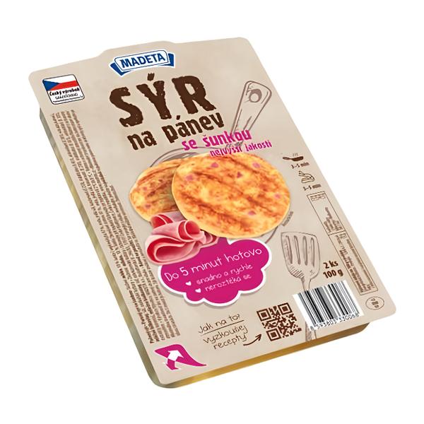 Madeta Sýr na pánev se šunkou 2x50g