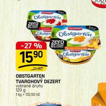 OBSTGARTEN TVAROHOVÝ DEZERT vybrané druhy 120 g
