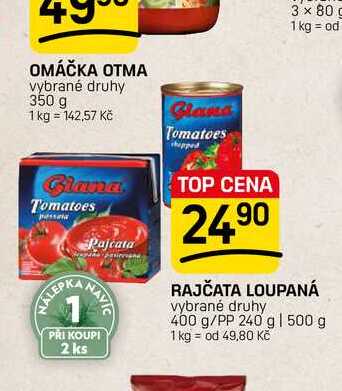 RAJČATA LOUPANÁ vybrané druhy 400 g/PP 240 g