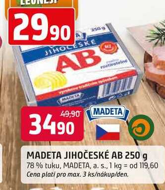 MADETA JIHOČESKÉ AB 250 g 78% tuku