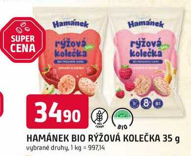 HAMÁNEK BIO RÝŽOVÁ KOLEČKA 35 g
