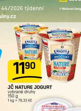 JČ NATURE JOGURT vybrané druhy 150 g