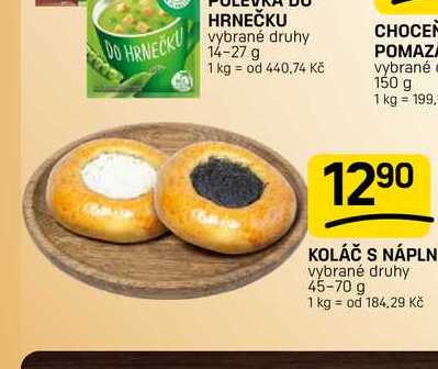 KOLÁČ S NÁPLN vybrané druhy 45-70 g