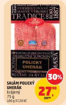 SALÁM POLICKÝ UHERÁK krájený, 75g