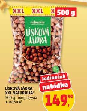 LÍSKOVÁ JÁDRA NATURALIA, 500 g