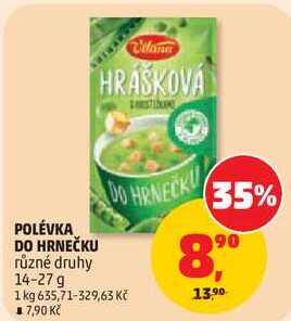 POLÉVKA DO HRNEČKU různé druhy, 14-27 g  
