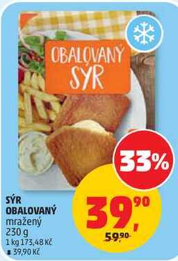 SÝR OBALOVANÝ mražený, 230 g