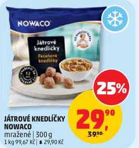 NOWACO JÁTROVÉ KNEDLÍČKY mražené, 300 g  